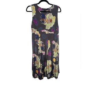 Little Journey Floral Silky Hippie Boho Knee Length Dress Size M